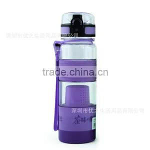 Promotional Tea Drinking Clear Cycling Water Bottle With Tea Infuser 440ml thumbnail-6