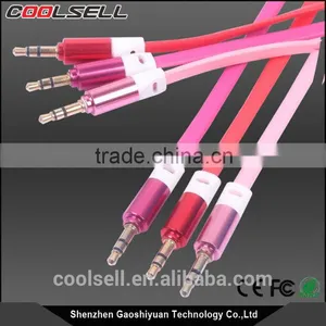Gold Plated Colorful Audio Video Cable 3.5mm Aux Cable NY Braided Stereo 3.5mm Audio Cable thumbnail-5