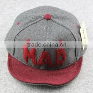 BSH030D Autumn Winter Felt Fake Wool Custom Baseball Cap New Design Sport Snapback Hat thumbnail-3