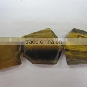 Wholesale Tiger Eye Tumbled Flat Loosen Faceted Gemstone Supplier thumbnail-1