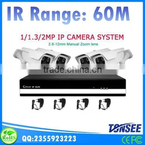 2015 China Hot Selling hd Zoom 1080P 4CH IP Bullet Camera System 4channel Cctv IP NVR Kit thumbnail-4