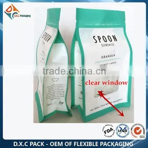 OEM Service Packaging White Kraft Paper Window Pouch Bag With Zipper thumbnail-2