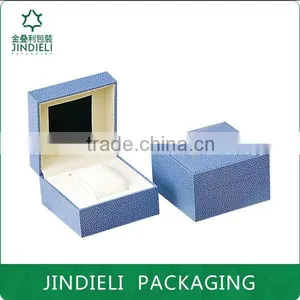 Blue Elegant Leather Watch Box Packaging for Gift thumbnail-1