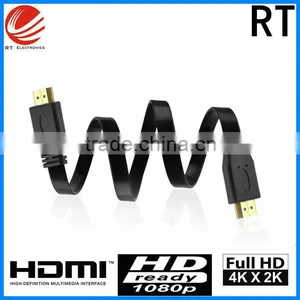 High Speed Flat HDMI Cable 24k Gold 3D Ethernet 1080p 2160P thumbnail-4