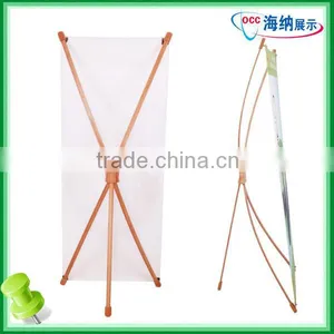 Bamboo X-frame Stand, X Banner Stand for Advertisement, Portable thumbnail-1