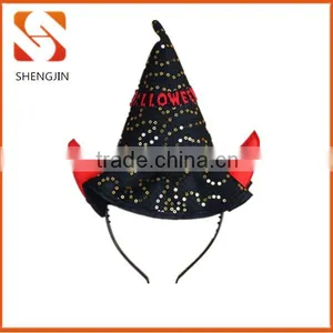 SJ-L1629 Party Decoration Witch Hat Halloween Headband thumbnail-1