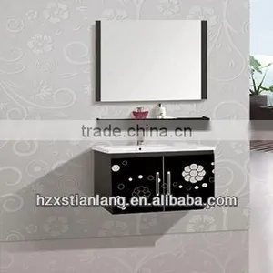 High Quality Simple Cheap #304 Stainless Steel Bathroom Cabinet With Mirror thumbnail-1