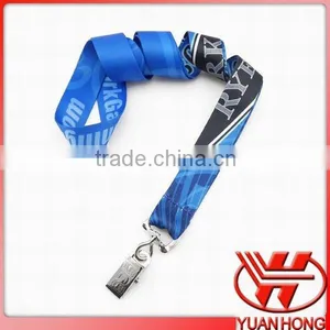 Cheap Heat Transfer Flat Lanyard With Bull Dog Clip thumbnail-1