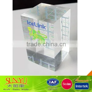 Crystal Paperweight With Printing Logo For Gifts thumbnail-1