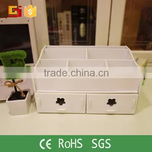 Cosmetic Storage Box DIY Makeup Desk Organizer Stationery Cute Case thumbnail-1