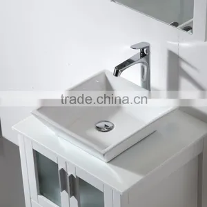 Fashional Modern Floor Standing Solid Wooden Bathroom Furniture for Villa thumbnail-4