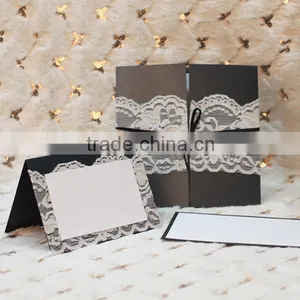 2016 Newmengxing Gate Fold Wedding Invitation Card. Lace Invitationwith Digital Printing thumbnail-2