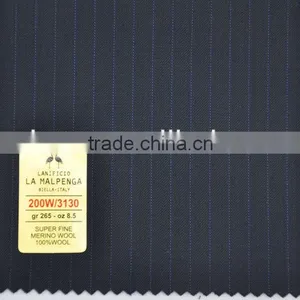 Stripe Stock Pure Wool Wholesale Italian Fabric thumbnail-1
