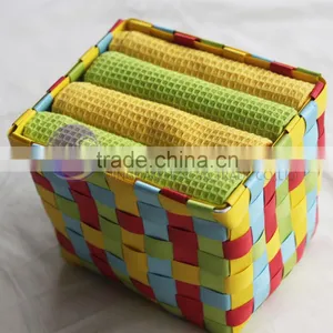 China Cheap Solid Color Yarn Dyed Cotton Waffle Dish Cloth thumbnail-2