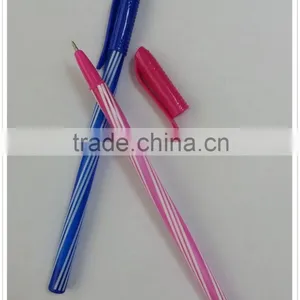 Stripe Cheap Plastic Ball Pen,Stick Ball Pen for School and Office thumbnail-2