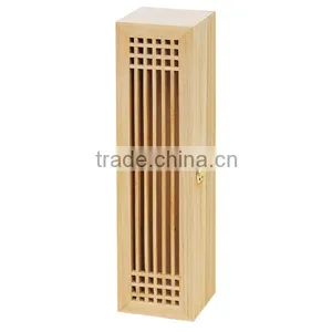 Wholesales Handmade Unfinished Pine Printing Logo Wooden 2 Bottles Wine Box thumbnail-4