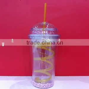 New pp Plastic Tumbler With Straw thumbnail-2