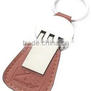 Customs Logo Leather Key Holder thumbnail-1
