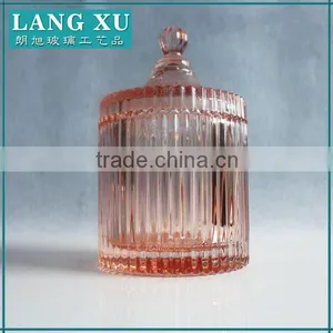 Crystal Cute Decorative Glassware Candle Glass Jar With Lid thumbnail-4