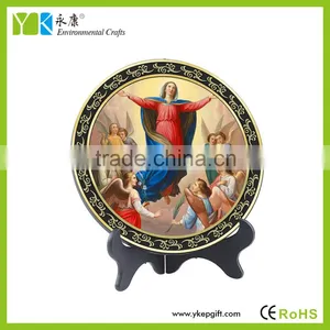 3D Resin Catholic Religious Statues Plate Shape for Decoration thumbnail-2