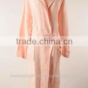 Hotel Waffle Girls Pink Bathrobe for Women thumbnail-1