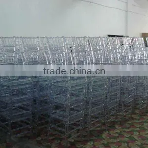 Modern Stacking Plastic Chair, Clear Polycarbonate Chiavari Chair thumbnail-1