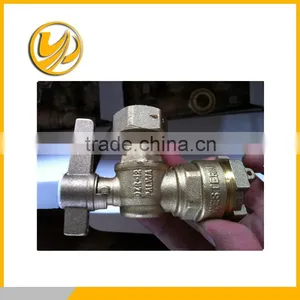 CW617, CW602N Brass Lockable Angle Ball Valve With Key thumbnail-1