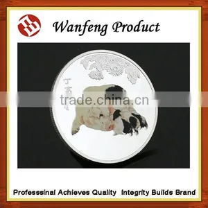 High Quality 999 Silver Souvenir Wedding Decoration Gift Gold Silver Coins thumbnail-3