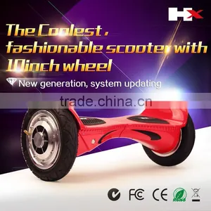 HX 10 Inch Self Balancing Mini Electric Scooter 2 Wheel Stand up Electric Scooter With Bluetooth thumbnail-2