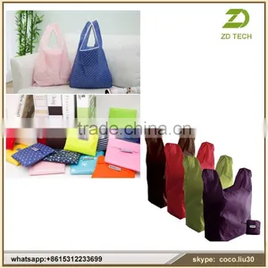Custom Reusable Shopping Tote Bag Nylon Reusable Foldable Shopping Bag ZDS2011 thumbnail-2