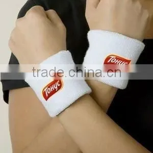 Wholesale Mens White Sweatband With Embroidery Logo thumbnail-1