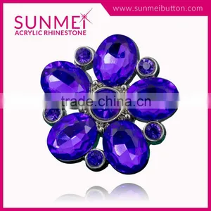 New Products Shining Blue Clothing Rhinestone Buttons thumbnail-2