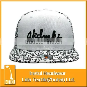 Different Design 6 Panel Flat Brim Custom Printed Baseball Cap thumbnail-1