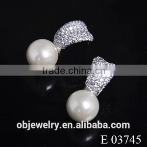 Fashion Imitation Pearl Earring Design/wholesale Charms Stud Earring With Pin thumbnail-3