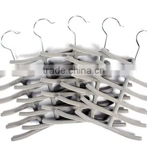 Velvet Hanger Collection Tie Hangers,Flocked Belt Rack thumbnail-3