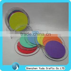 Pmma Coaster Wholesale Acrylic Cup Coaster Set Customized Dish Pad Holder thumbnail-1