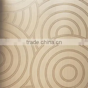 Modern New Circle Soundproof Wallpaper, Black Silver Fashion Hotel 3d Wall Paper thumbnail-4