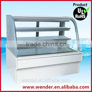 380L Arc Style Golden Frame Commercial Cake Display Showcase thumbnail-1