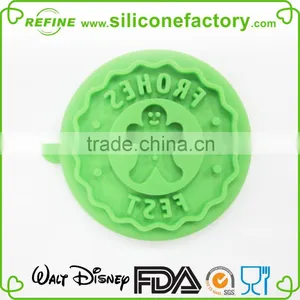 Hot Sell Food Grade New Design Wooden Handle Silicone Cookie Stamp thumbnail-2