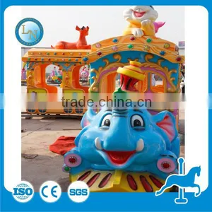 Kids Ride Elephant Train!!! China Factory Fairground Attraction Amusement Park Train Ride for Sale thumbnail-3