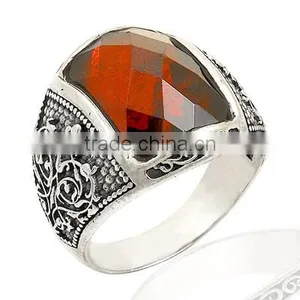 925K Sterling Silver Zircon Men Ring thumbnail-1