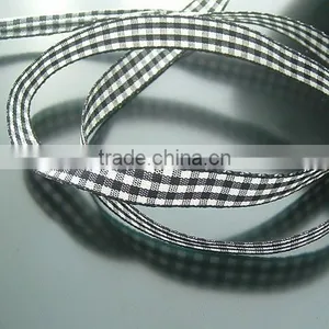 Grosgrain Ribbons ,red, 2/5inch Wide With Gingham thumbnail-3