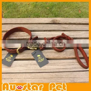 High Quality Classical Dog Lead Collar and Leash for Dogs Special Dog Belt Leather Collar Led for Pet Dogs thumbnail-2