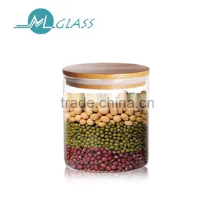 Borosilicate Glass Jars With Wooden Lid thumbnail-1