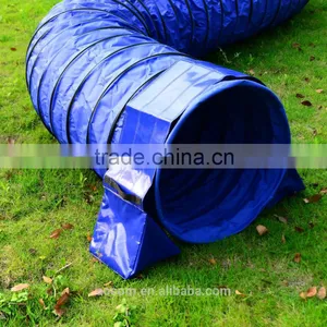 Pawhut Blue Dog Agility Exercise Training Tunnel Sand Bags thumbnail-1