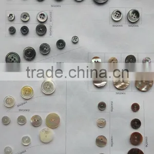4 Holes 2 Holes Round Rim & Flat Natural Black White Mother of Pearl Suit Jacket Shirt Buttons thumbnail-1