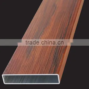 Top Grade Aluminium Profiles Wood Grain Finish Aluminium Square Tubes thumbnail-2