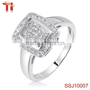 Aohua Sterling Silver Jewelry, 925 Silver Ring Diamond, Factory Direct Sale S925 Ring Jewelry for Wedding thumbnail-3