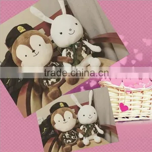 2016 Fashion New Fox Rabbit With Military Uniform Toy Descendants of the Sun Dolls thumbnail-1