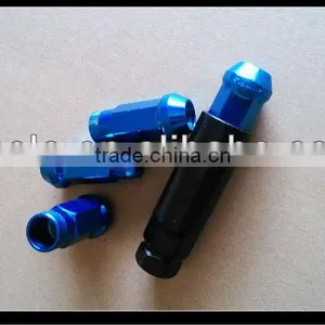 Duralumin Wheel Lock Nut M12 * P1.5 Blue 20PCS/SET thumbnail-1